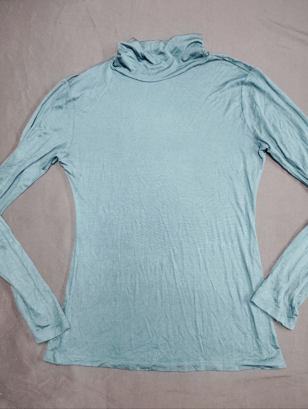 Active Basic Women's Lightweight Long-Sleeve Turtleneck Top - Seafoam
